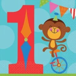 Disguise 1st Birthday Paper Napkins - 16 Pack