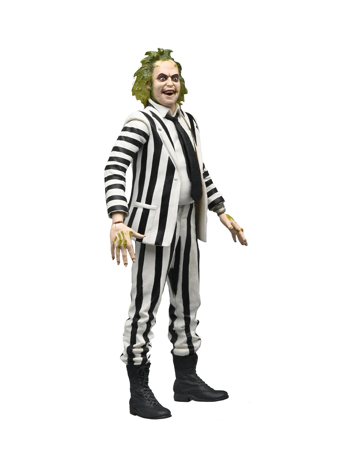 Beetlejuice 1988 Black And White Striped Suit - 7" Scale Action Figure - Beetlejuice - NECA Collectibles 4 Beetlejuice 1988 Black And White Striped Suit - 7" Scale Action Figure - Beetlejuice - NECA Collectibles - Image 2