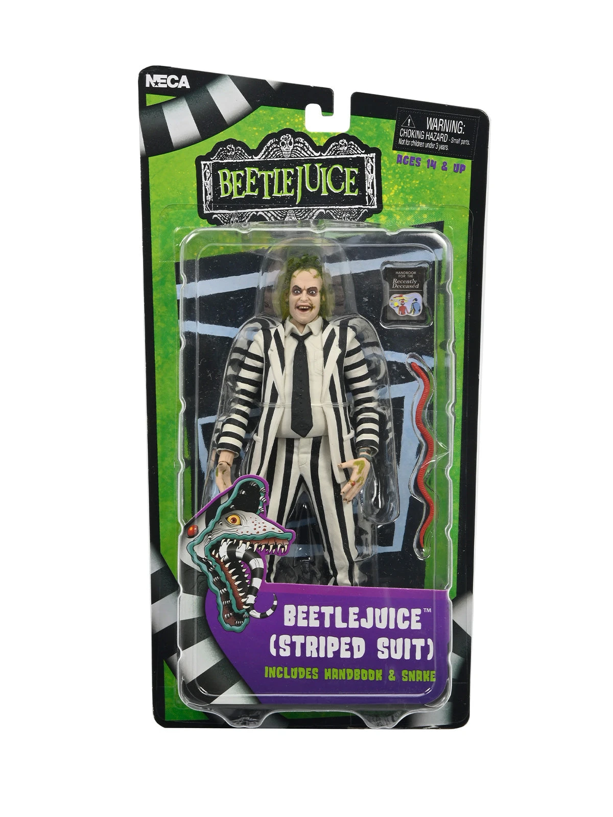 Beetlejuice 1988 Black And White Striped Suit - 7" Scale Action Figure - Beetlejuice - NECA Collectibles 7 Beetlejuice 1988 Black And White Striped Suit - 7" Scale Action Figure - Beetlejuice - NECA Collectibles - Image 5
