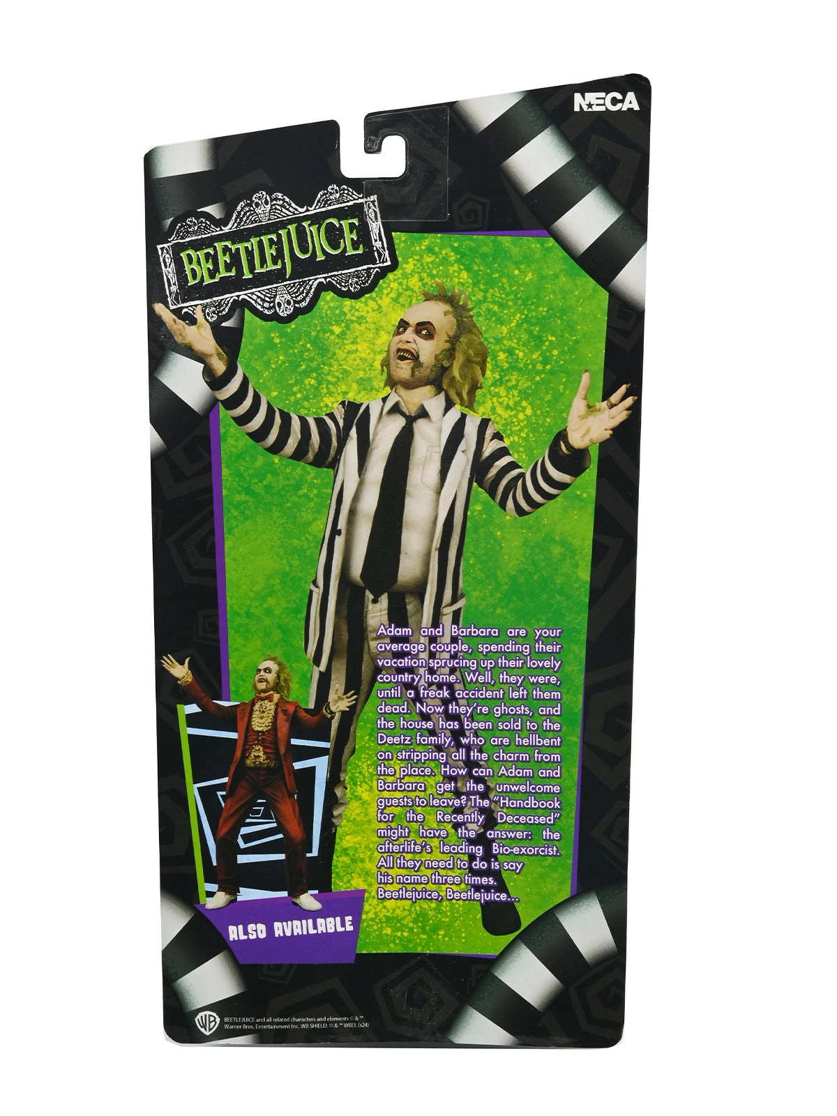 Beetlejuice 1988 Black And White Striped Suit - 7" Scale Action Figure - Beetlejuice - NECA Collectibles 8 Beetlejuice 1988 Black And White Striped Suit - 7" Scale Action Figure - Beetlejuice - NECA Collectibles - Image 6