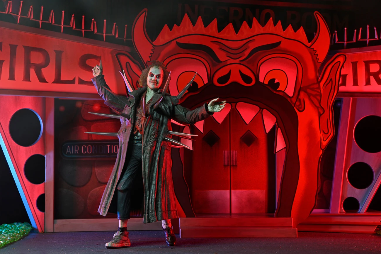 Beetlejuice 1988 Trenchcoat W Spikes 7" Action Figure With Dante's Inferno Room Deluxe Set - Beetlejuice - NECA Collectibles 15 Beetlejuice 1988 Trenchcoat W Spikes 7" Action Figure With Dante's Inferno Room Deluxe Set - Beetlejuice - NECA Collectibles - Image 13