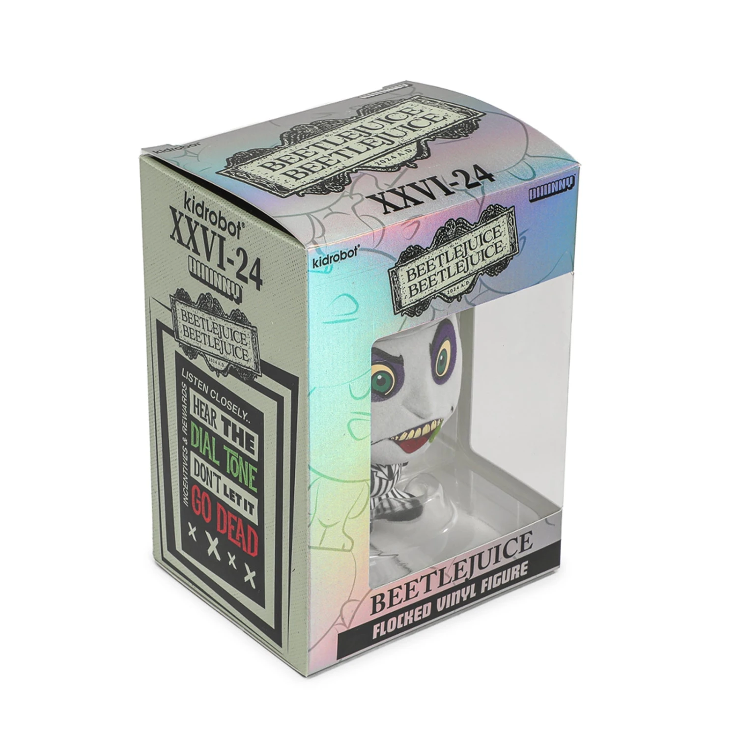 Beetlejuice Striped Suit - Bhunny Flocked 4” Stylized Figure - Beetlejuice 2 - Kidrobot 6 Beetlejuice Striped Suit - Bhunny Flocked 4” Stylized Figure - Beetlejuice 2 - Kidrobot - Image 4