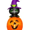 Black Cat On Pumpkin 4-Foot-Tall Inflatable Lawn Prop -Costumne super center Black Cat on Pumpkin 4 Foot Tall Inflatable Lawn Prop Rubies Accessories Decor