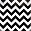 AMSCAN Black And White Chevron 7" Cake Plates - Pack Of 18