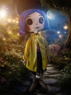 Coraline Button Eyes - Lifesize 5' Plush Toy With Stand - Coraline - Kidrobot -Costumne super center Coraline Button Eyes Lifesize 5 Plush Toy with Stand Coraline Kidrobot Kidrobot Action Figures 3
