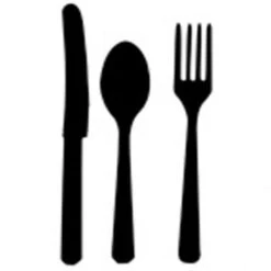 AMSCAN Cutlery Plastic Black 24Pk Assorted