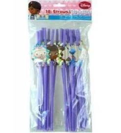 Forum Novelties Doc McStuffins 18Pk Drinking Straws - Disney Jnr