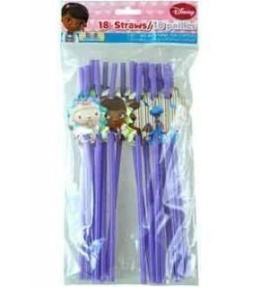 Forum Novelties Doc McStuffins 18Pk Drinking Straws - Disney Jnr 3 Forum Novelties Doc McStuffins 18Pk Drinking Straws - Disney Jnr