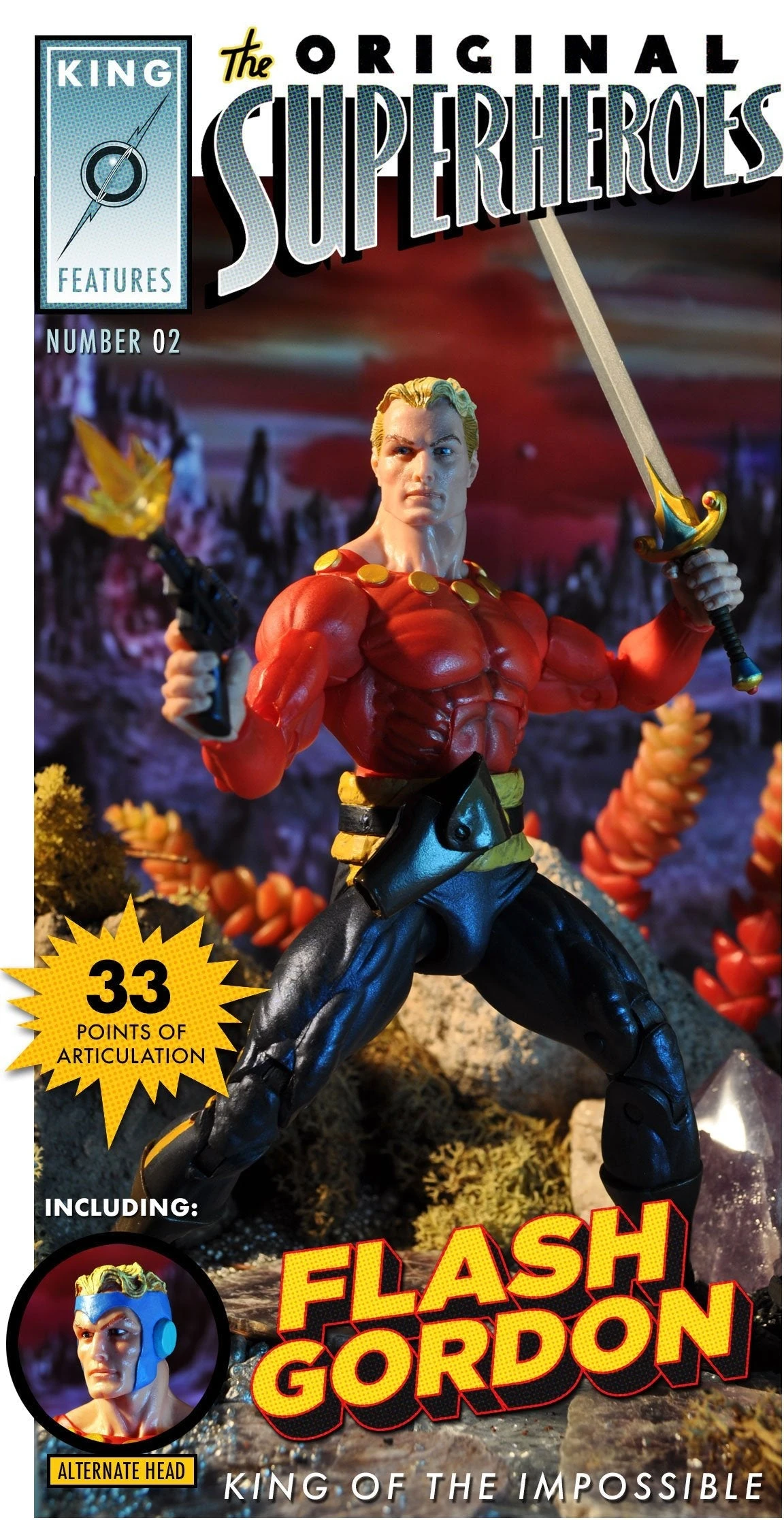 Flash Gordon - King Features 7” Action Figure - Flash Gordan - NECA Collectibles 13 Flash Gordon - King Features 7” Action Figure - Flash Gordan - NECA Collectibles - Image 11