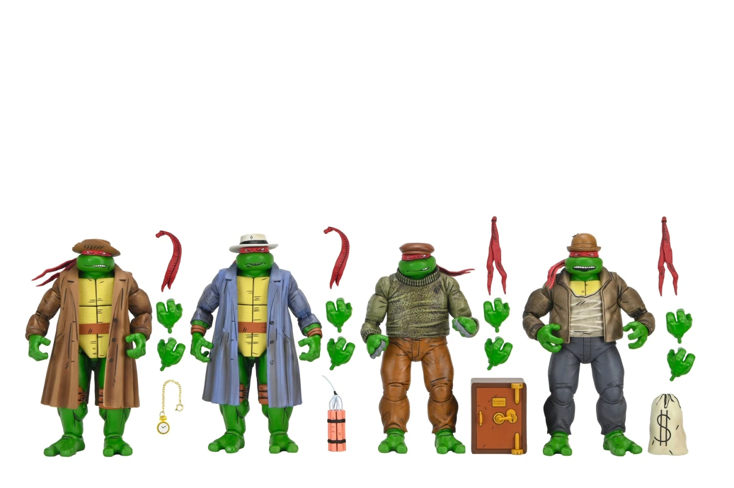 Gangster Turtles 4 Pack - 7" Scale Action Figures - Teenage Mutant Ninja Turtles: Mirage Comics - NECA Collectibles 3 Gangster Turtles 4 Pack - 7" Scale Action Figures - Teenage Mutant Ninja Turtles: Mirage Comics - NECA Collectibles
