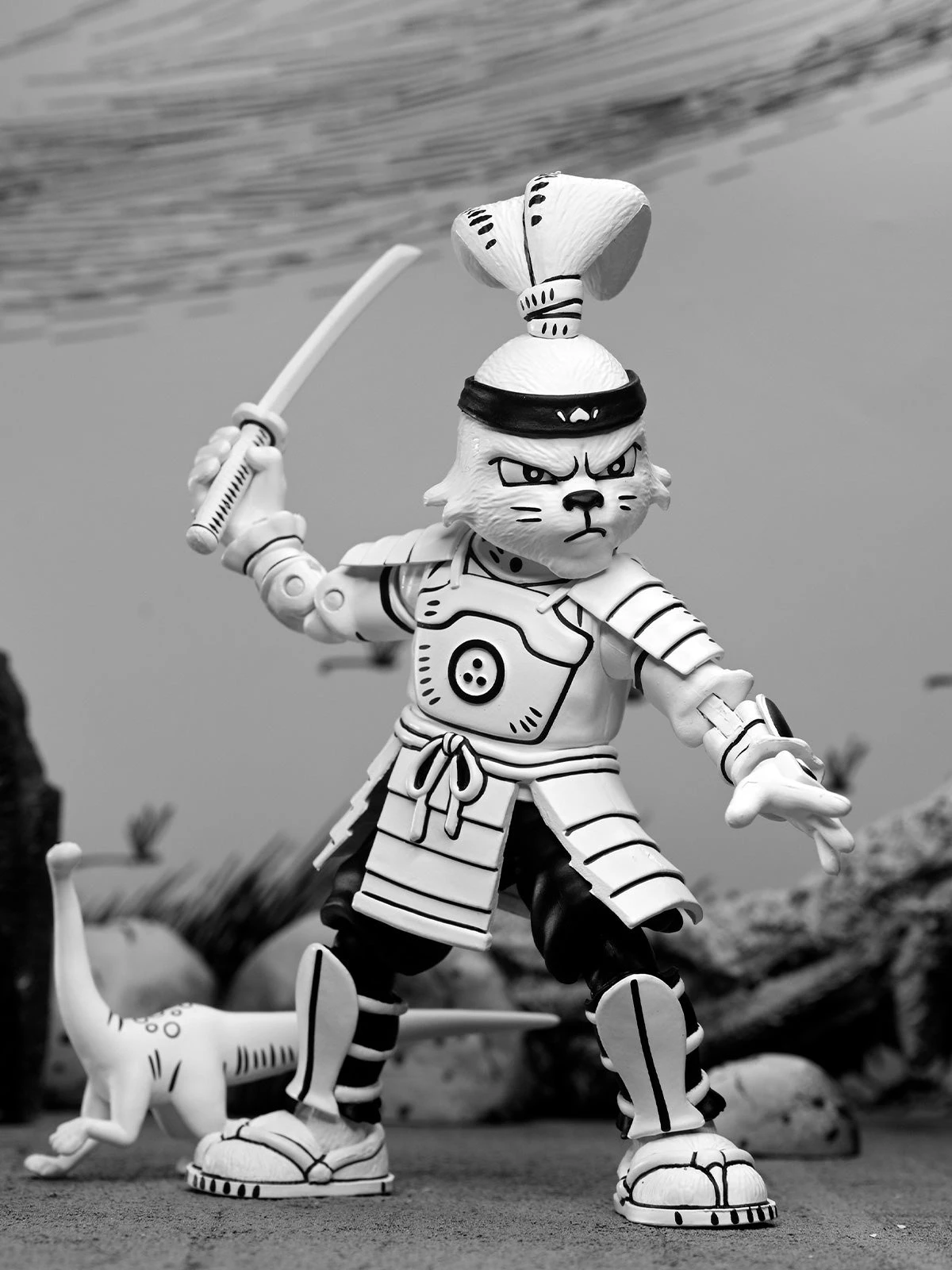 Samurai Usagi Yojimbo Black And White - 7" Scale Action Figure - Usagi Yojimbo - NECA Collectibles 5 Samurai Usagi Yojimbo Black And White - 7" Scale Action Figure - Usagi Yojimbo - NECA Collectibles - Image 3