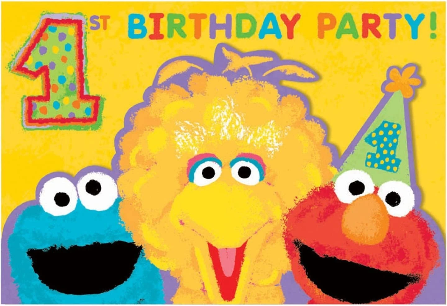 AMSCAN Sesame Street 1st Birthday Invitations 4 AMSCAN Sesame Street 1st Birthday Invitations - Image 2