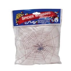 Spider Webbing With Spiders - White