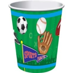 Forum Novelties Sports Party 9Oz Cups 8 Pack
