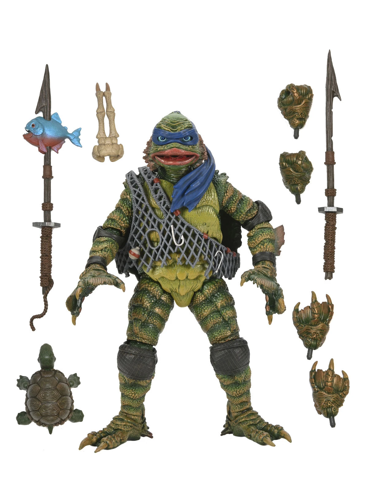 Ultimate Leonardo As The Creature From The Black Lagoon - 7" Action Figurine - Teenage Mutant Ninja Turtles X Universal Monsters - NECA Collectibles 3 Ultimate Leonardo As The Creature From The Black Lagoon - 7" Action Figurine - Teenage Mutant Ninja Turtles X Universal Monsters - NECA Collectibles