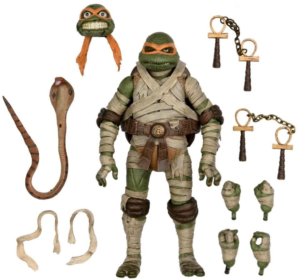 Ultimate Michelangelo As The Mummy - 7" Action Figurine - Teenage Mutant Ninja Turtles X Universal Monsters - NECA Collectibles 3 Ultimate Michelangelo As The Mummy - 7" Action Figurine - Teenage Mutant Ninja Turtles X Universal Monsters - NECA Collectibles